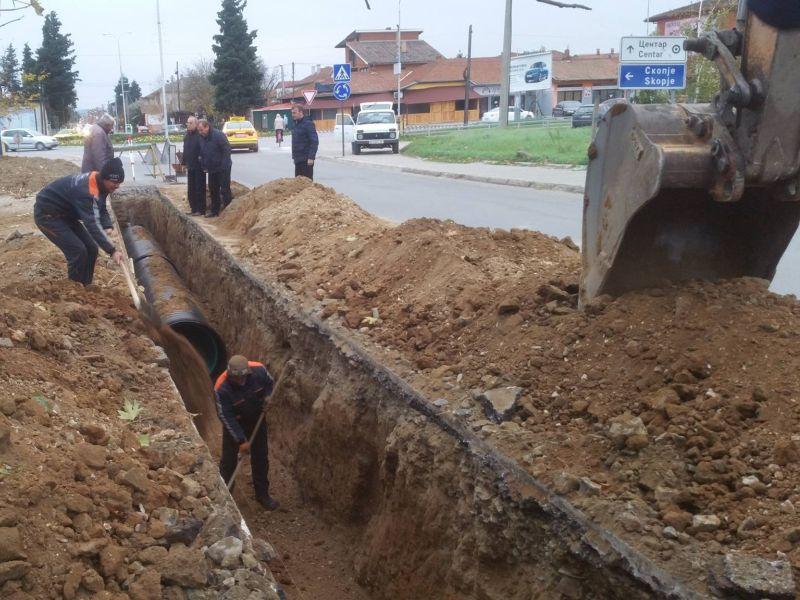 Изградба на атмосферска канализација на главната улица во Гевгелија 