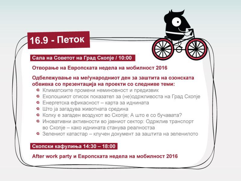 Денеска на неделата на мобилноста: озонот, загадувањето и одржливиот транспорт