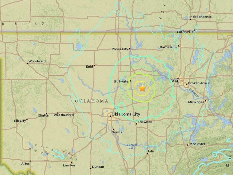 Земјотрес во близина на нафтен терминал во Оклахома