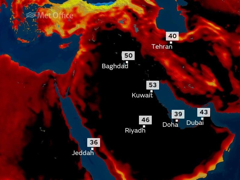 Блискиот исток „поцрне“ од жештина